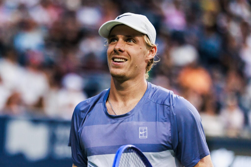 Denis Shapovalov looks on during his defeat to Learner Tien at the 2025 Canadian Open