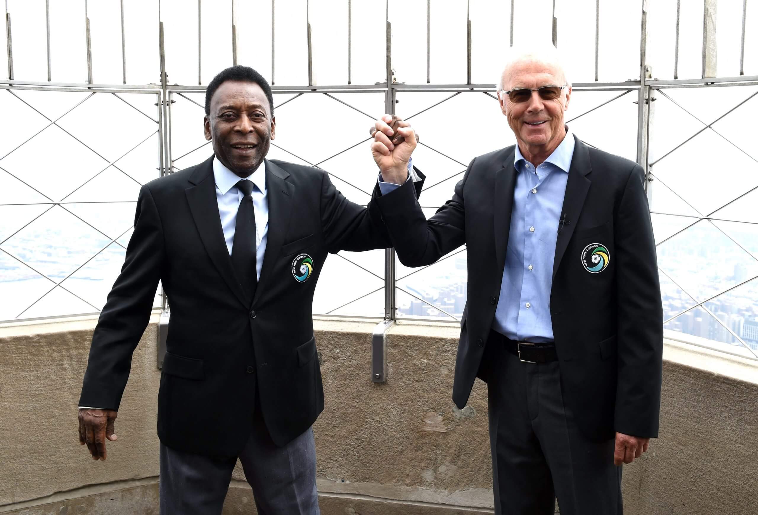 New York Cosmos greats Pele and Franz Beckenbauer
