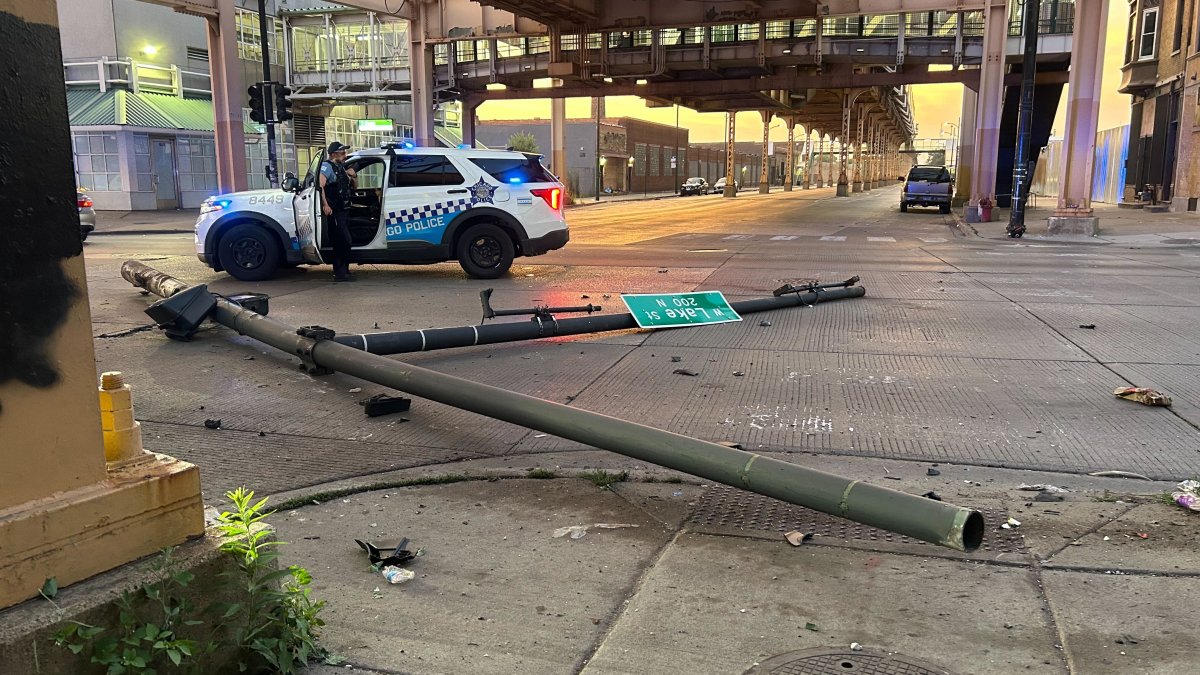 Car crashes into CTA Green Line station wall in Chicago – NBC Chicago