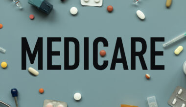 Medical supplies and the word medicare.
