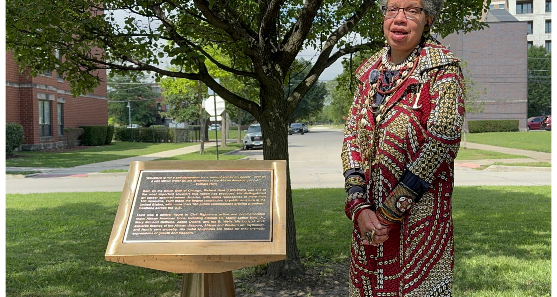 Late Sculptor Behind Ida B. Wells 'Light Of Truth' National Monument Honored With Ellis Park Plaque