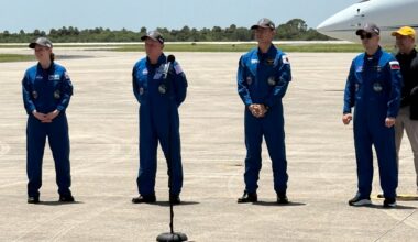 Crew-11 arrives at Kennedy Space Center before launch
