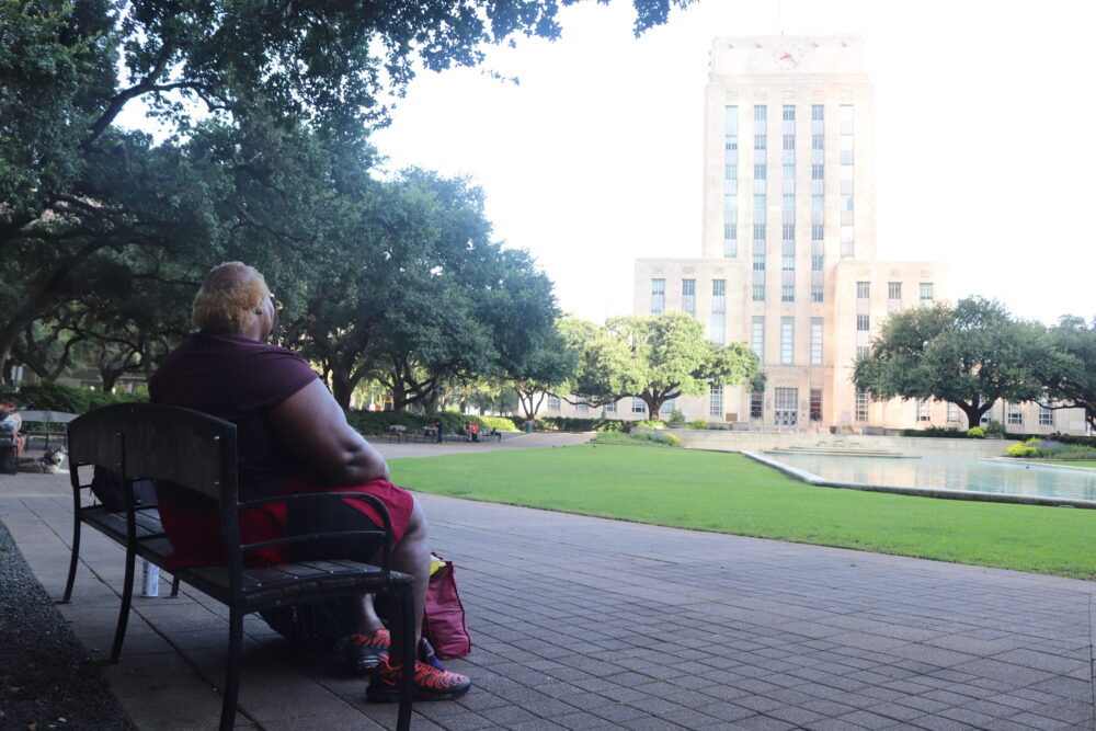 Lasonya Harris Homeless City Hall