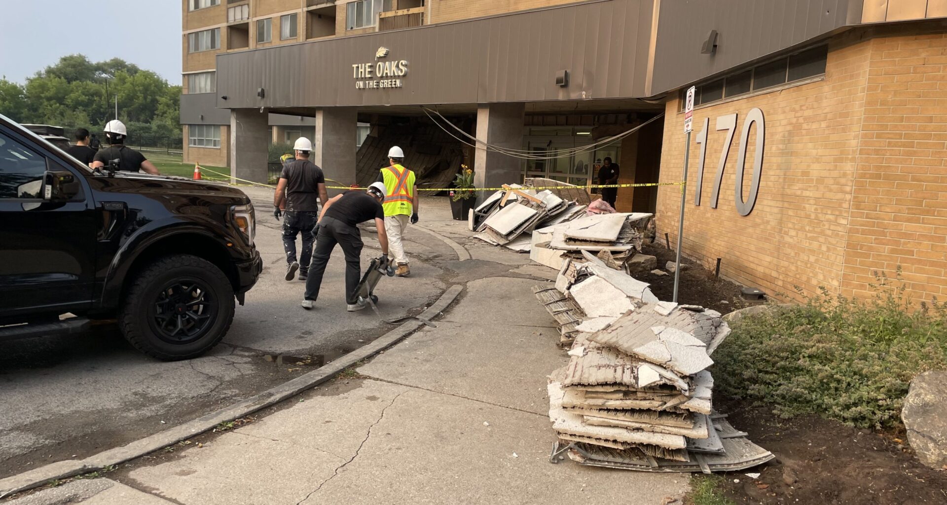 Woman injured after awning collapses at North York apartment