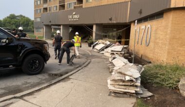 Woman injured after awning collapses at North York apartment