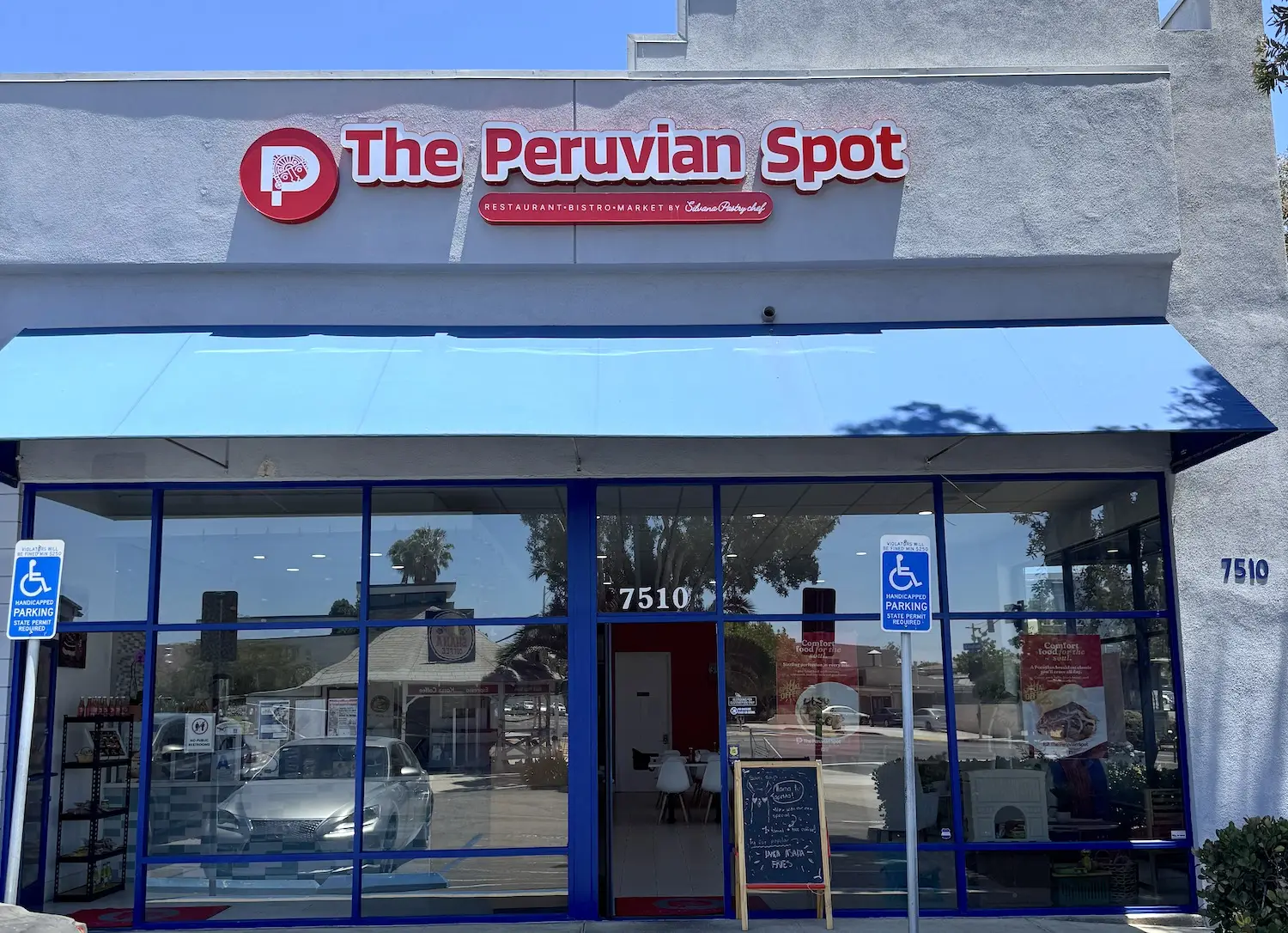 Exterior of new San Diego Peruvian restaurant The Peruvian Spot located in Linda Vista and opened in 2025