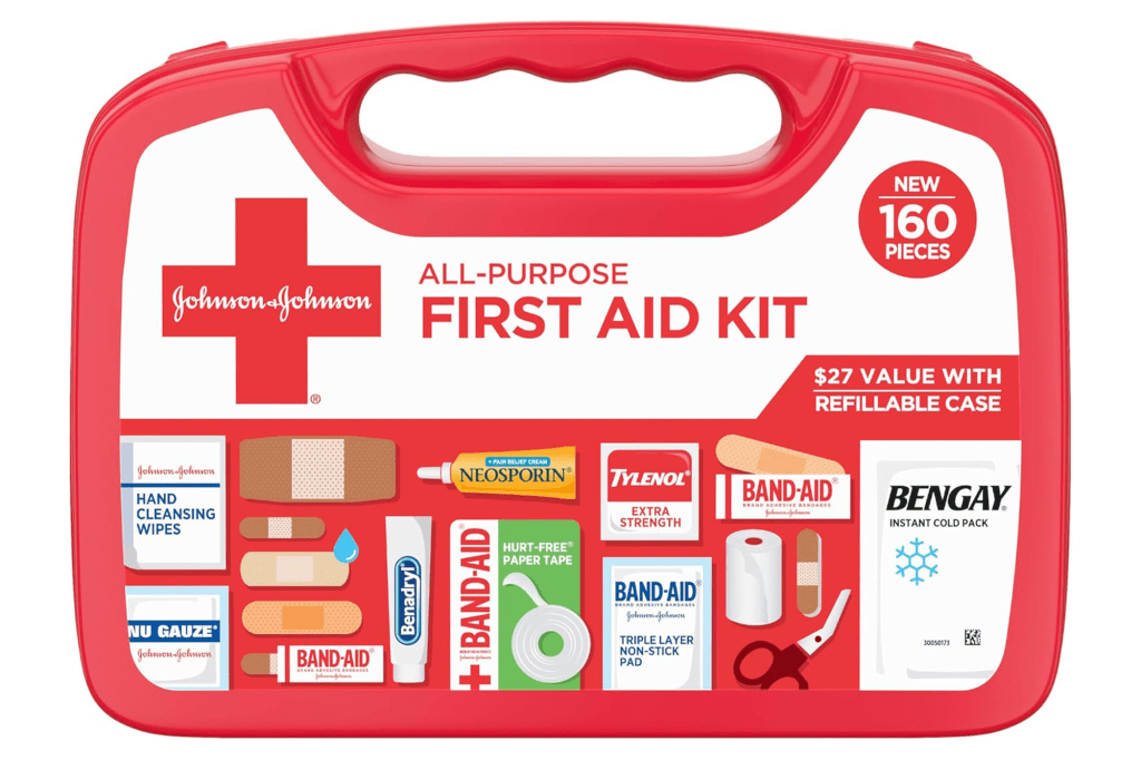 Johnson & Johnson All-Purpose Portable Compact First Aid Kit