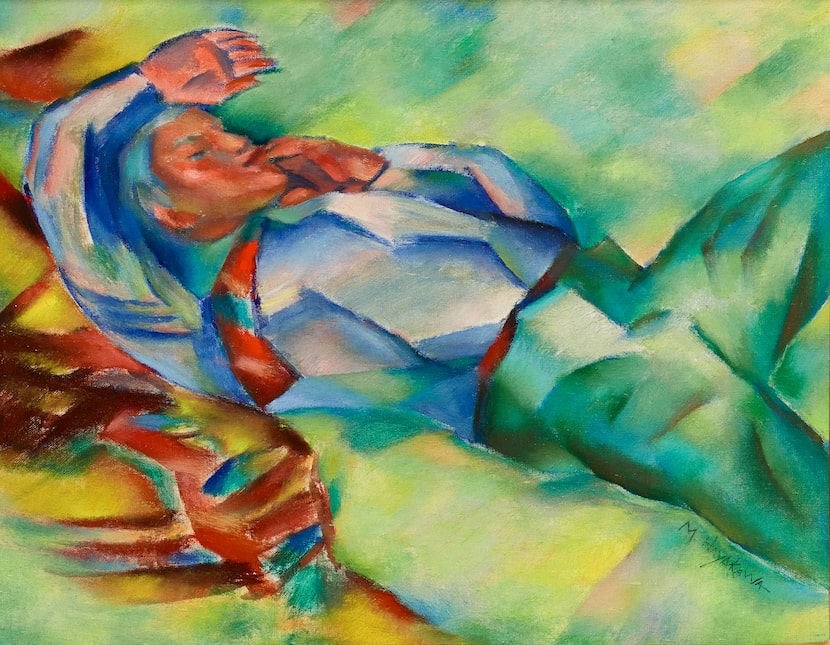 Miki Hayakawa's oil-on-canvas work "Sleeping Man" is included in “East of the Pacific:...