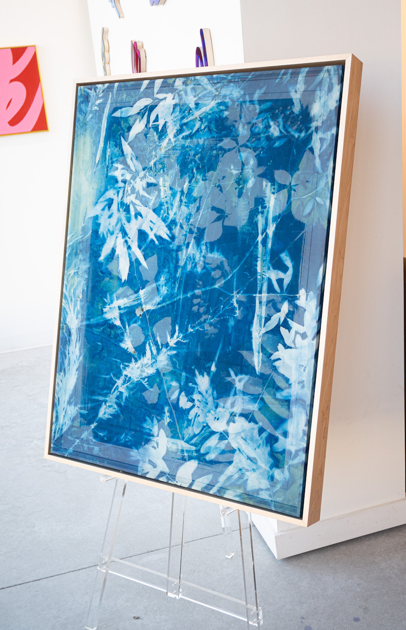 A Kristen Abbott cyanotype in the studio
