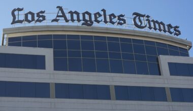 The Los Angeles Times newspaper headquarters is shown in El Segundo, Calif., Jan. 23, 2024. (AP Photo/Damian Dovarganes, File)