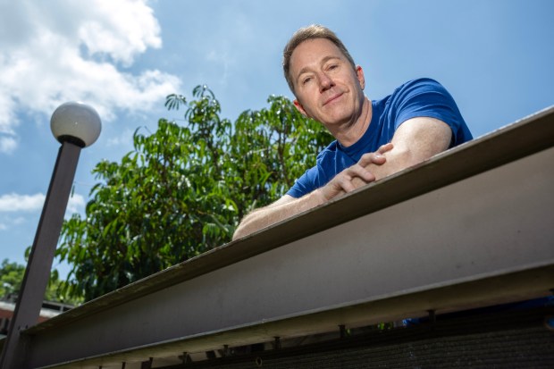 Nic Arnzen, an Altadena Town Council member who lost his home in the January firestorm, is building an ADU in his backyard so he can move back home before the insurance money for rent runs out. "We're going to put this up, and then we're going to have to face how we rebuild after that," he said. (File photo by Hans Gutknecht, Los Angeles Daily News/SCNG)