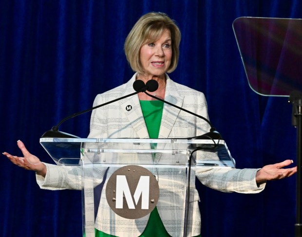 Supervisor Janice Hahn, LA Metro board chair 2024-2025. speaks at LA Metro event during the Los Angeles County Metropolitan Transportation Authority (Metro) annual "State of the Agency" event at Union Station in Los Angeles on Wednesday, July 9, 2025. (Photo by Keith Birmingham, Pasadena Star-News/ SCNG)