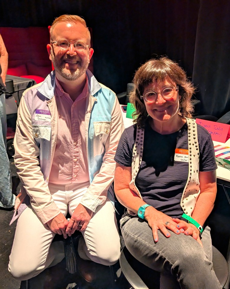 LGBTQ+ Intergenerational Dialogue Project co-founders and co-facilitators Adam Greteman and Karen Morris. Photo by Carrie Maxwell