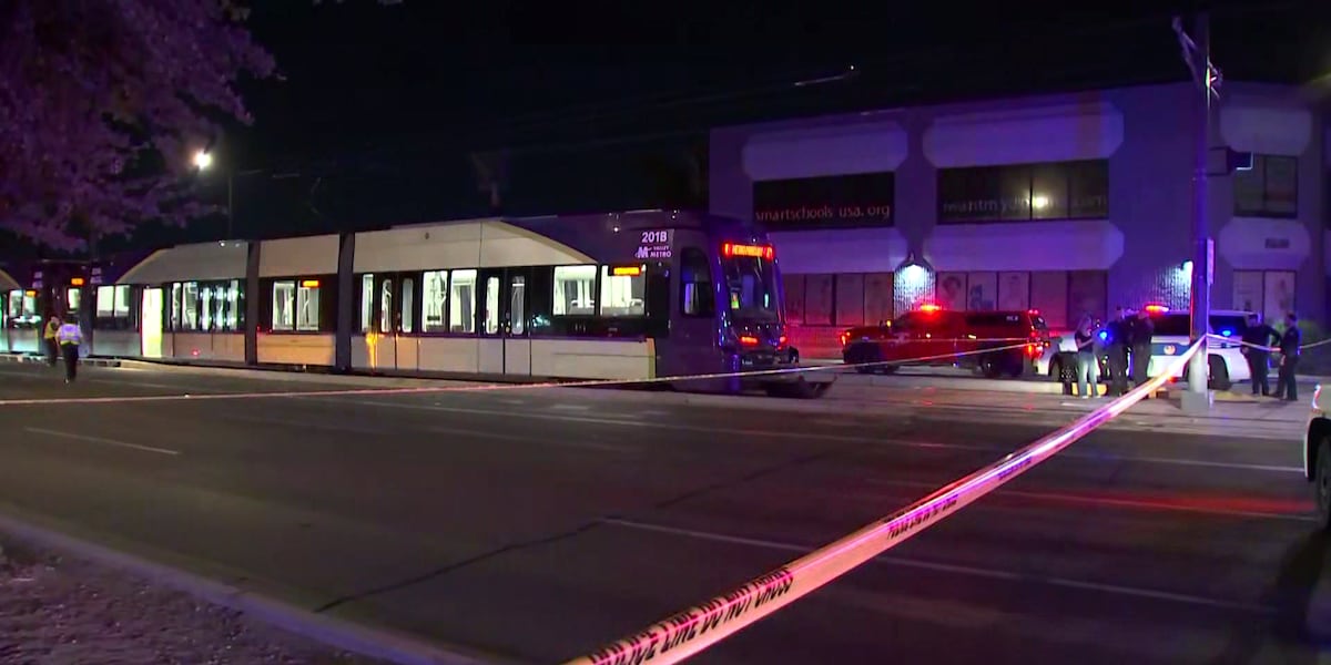 Man critically injured after being hit by light rail in Phoenix