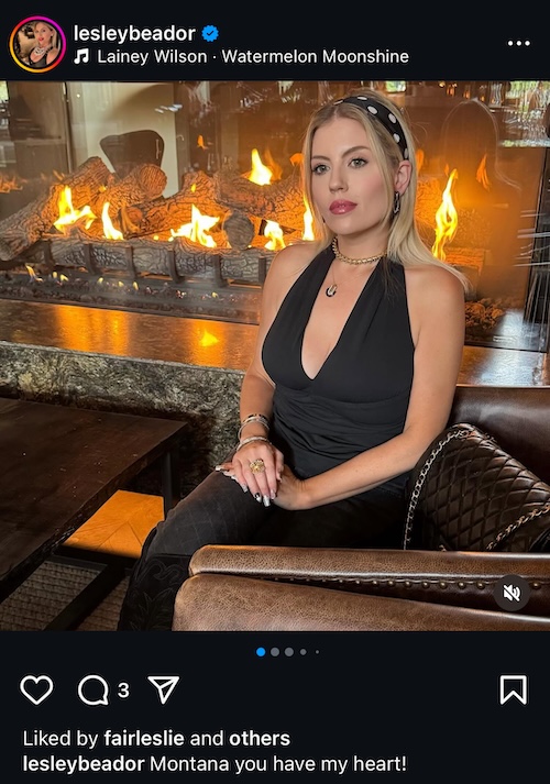 RHOC Lesley Beador Poses in Montana After Reuniting With David