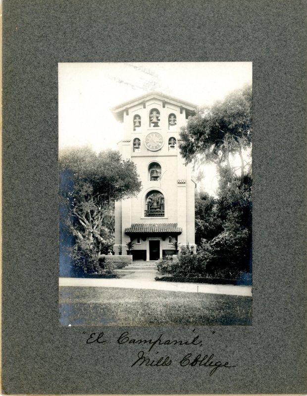 Julia Morgan's El Campanil bell tower, circa 1905 (Special Collections, F. W. Olin Library, Northeastern University, Oakland)