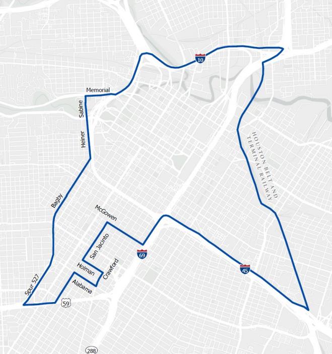 The proposed map of the scooter-free zone