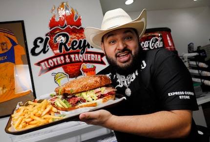 The burger at El Reyno is bigger than owner José Reyna's head In it: 1.5 pounds of beef, 1.5...