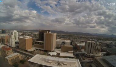 The National Weather Service (NWS) advised Arizonans to be cautious as a dust storm made its way th...