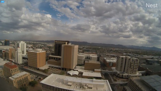 The National Weather Service (NWS) advised Arizonans to be cautious as a dust storm made its way th...