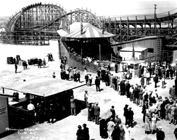 Belmont Park's opening day on July 4, 1925. At the time, it was called the Mission Beach Entertainment Center. (Courtesy of Belmont Park)