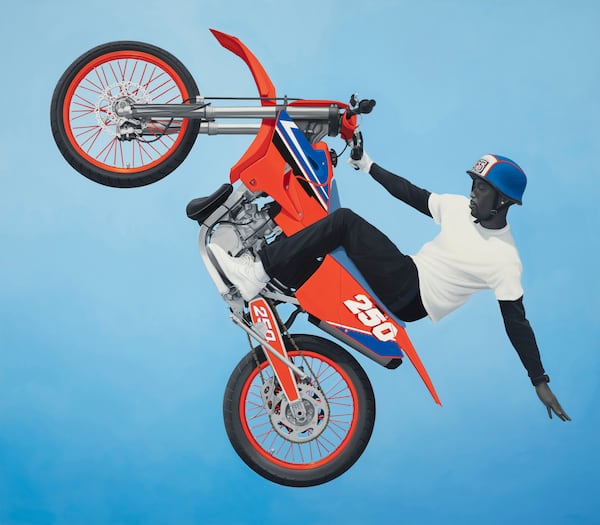Amy Sherald's "Deliverance" (detail), oil on linen (2022), was featured in the High Museum of Art's 2024-25 exhibit “Giants: Art Collection from the Dean Collection.” (Courtesy of the High Museum of Art)