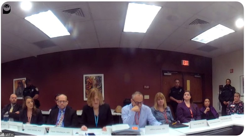 Speakers at PSRB hearing