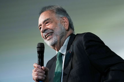 Director Francis Ford Coppola speaks to the audience after a screening of his movie...