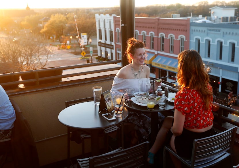 Urban Crust in Plano has a rooftop bar.