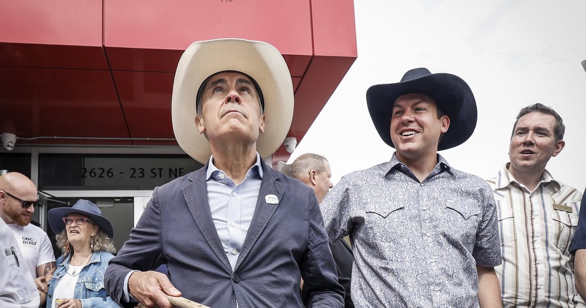Splat!: Prime Minister Carney struggles to flip perfect pancake at Calgary Stampede - CTV News