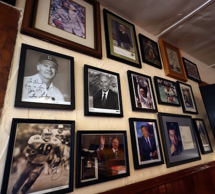 A wall of celebrity photos show the athletes, actors and dignitaries who have enjoyed...