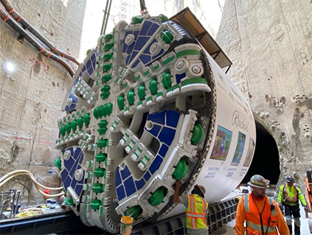 "Rachel," the tunnel boring machine used in the project.