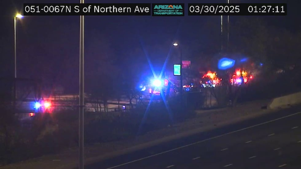 The deadly crash happened on the southbound lanes of SR 51 between Northern Avenue and Shea...