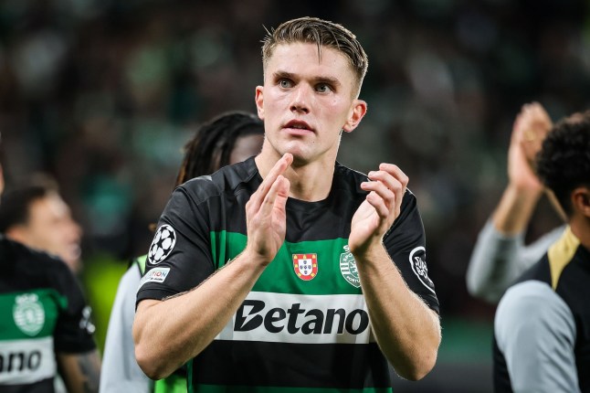 Mandatory Credit: Photo by Matthieu Mirville/DPPI/Shutterstock (14869964cp) Viktor GYOKERES of Sporting during the UEFA Champions League, League Phase MD4 football match between Sporting CP and Manchester City on 5 November 2024 at Estadio Jose Alvalade in Lisbon, Portugal - Photo Matthieu Mirville / DPPI FOOTBALL - CHAMPIONS LEAGUE - SPORTING CP v MANCHESTER CITY, , Lisbon, Portugal - 05 Nov 2024