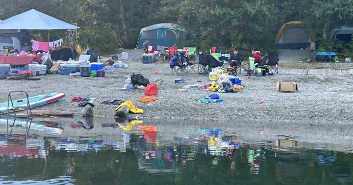 ‘Garbage everywhere’: Woman calls out partying campers at Alouette Lake - BC