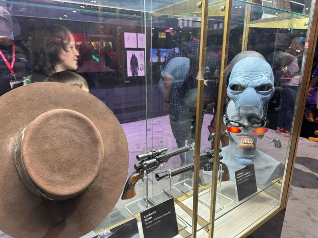 At the Star Wars section of the exhibit hall, fans can see the Cad Bane costume from "The Book of Boba Fett." (Phillip Molnar / The San Diego Union-Tribune)