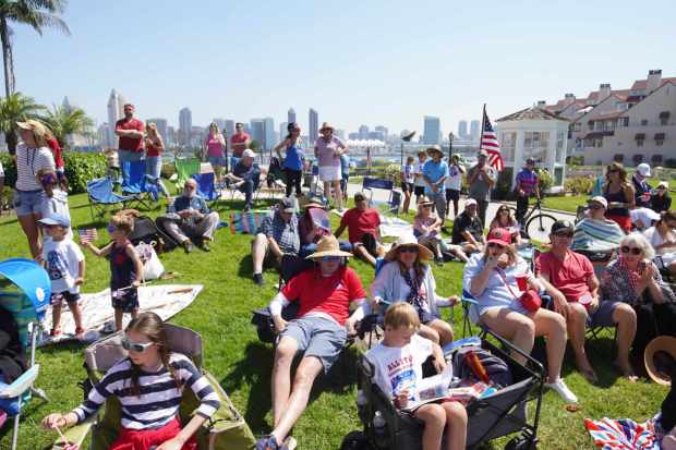 ....People watch the parade at Orange Ave on Friday, July 4, 2025 in Coronado, CA. (Michael Ho / The San Diego Union-Tribune)