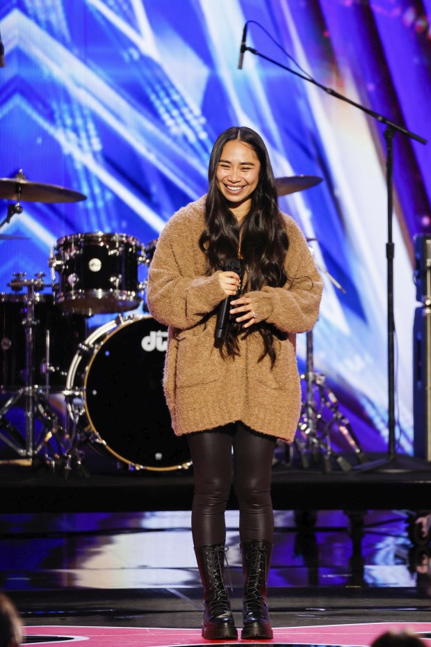 Jessica Sanchez is shown here on the episode of "America's Got Talent" that will air on Tuesday, July 15, 2025. (Trae Patton/NBC.)