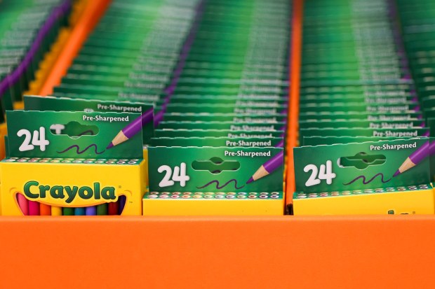 Colored pencils for sale at Target on Tuesday, July 22, 2025 in San Diego, CA. (Meg McLaughlin / The San Diego Union-Tribune)