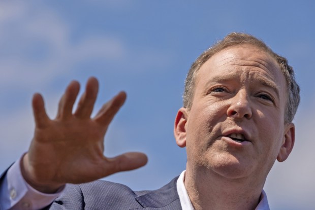EPA Administrator Lee Zeldin speaks during a press conference for an update on the ongoing Tijuana River sewage crisis on Tuesday, April 22, 2025 in San Diego, California. (Ana Ramirez / The San Diego Union-Tribune)