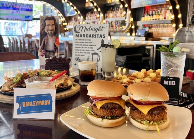 Barleymash's special Comic-Con spread includes movie-inspired food such as cocktails, sliders and pizza. (Barleymash)