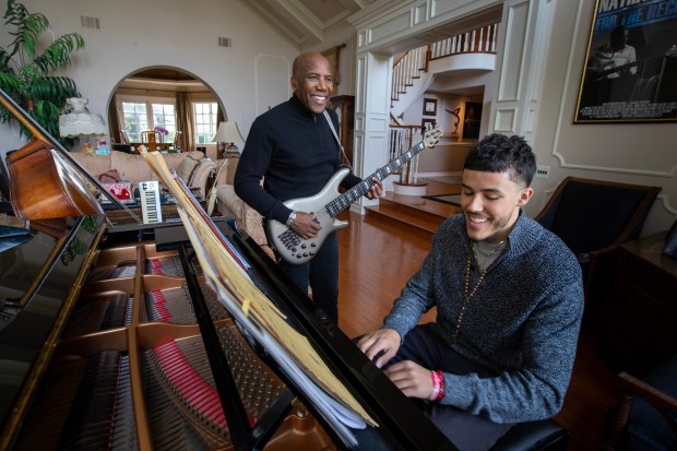 Nathan and Noah East. Photographed in their home on Thursday, Feb. 16, 2023 in Tarzana, CA. (Brian van der Brug / Los Angeles Times)