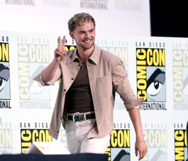 Garrett Wareing speaks onstage at Liongate's "The Long Walk" Panel during 2025 Comic-Con International: San Diego at San Diego Convention Center on July 25, 2025 in San Diego, California. (Photo by Amy Sussman/Getty Images)