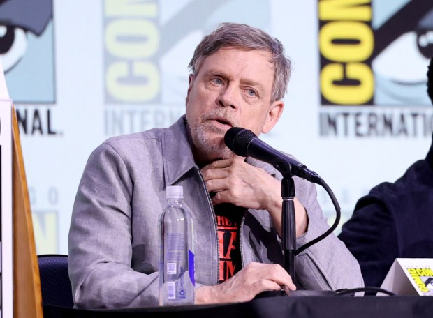 Mark Hamill speaks onstage at Liongate's "The Long Walk" Panel during 2025 Comic-Con International: San Diego at San Diego Convention Center on July 25, 2025 in San Diego, California. (Photo by Amy Sussman/Getty Images)