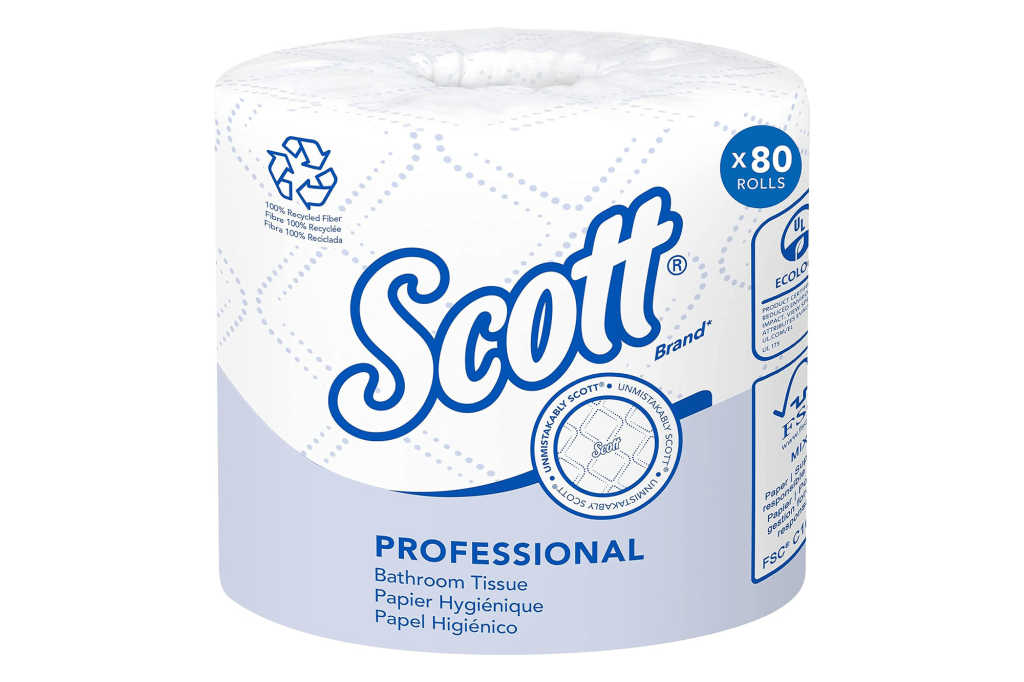 Scott Professional 100% Recycled Fiber Standard Roll Bulk Toilet Paper (80 Rolls)