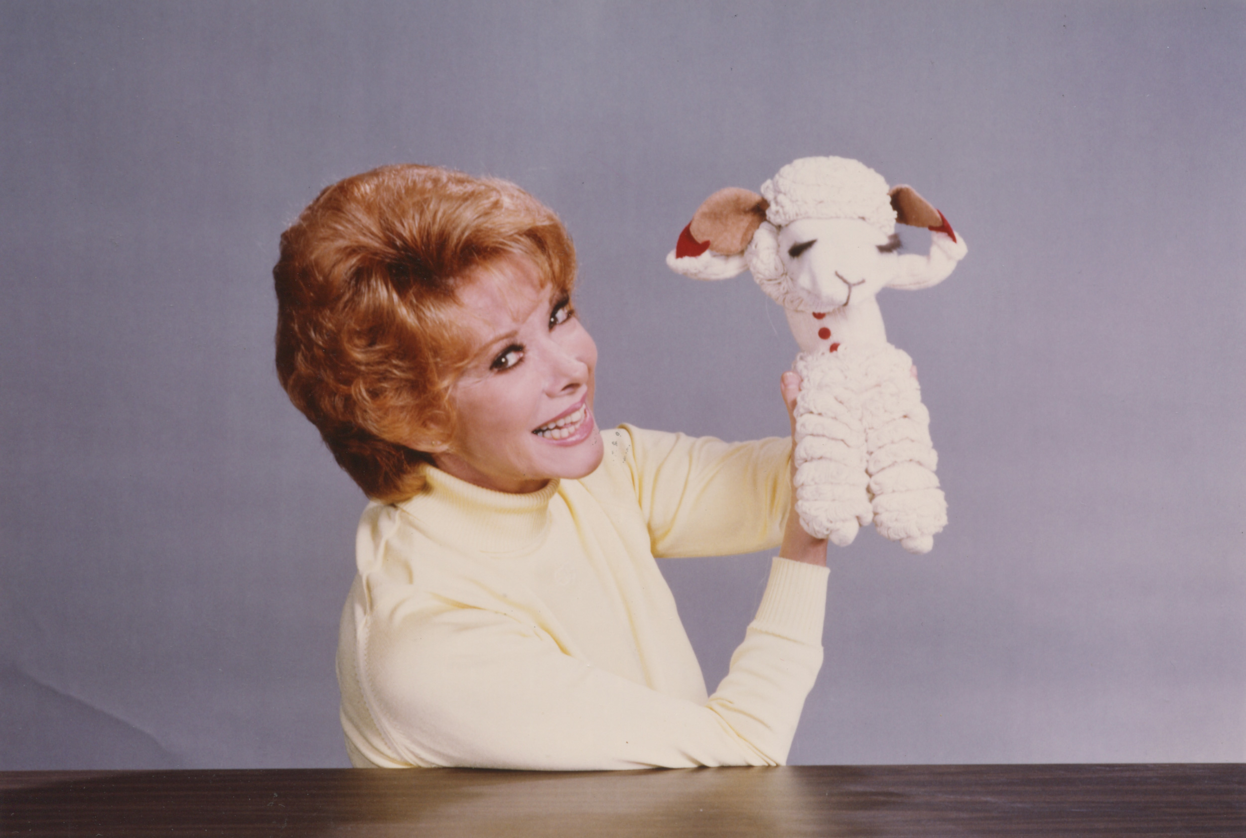Lewis and Lamb Chop are ready for their close-up in Shari & Lamb Chop 