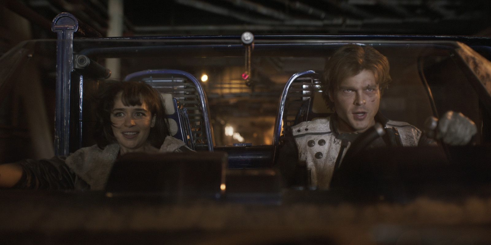 Solo a Star Wars Story Han and QiRa in Podcar