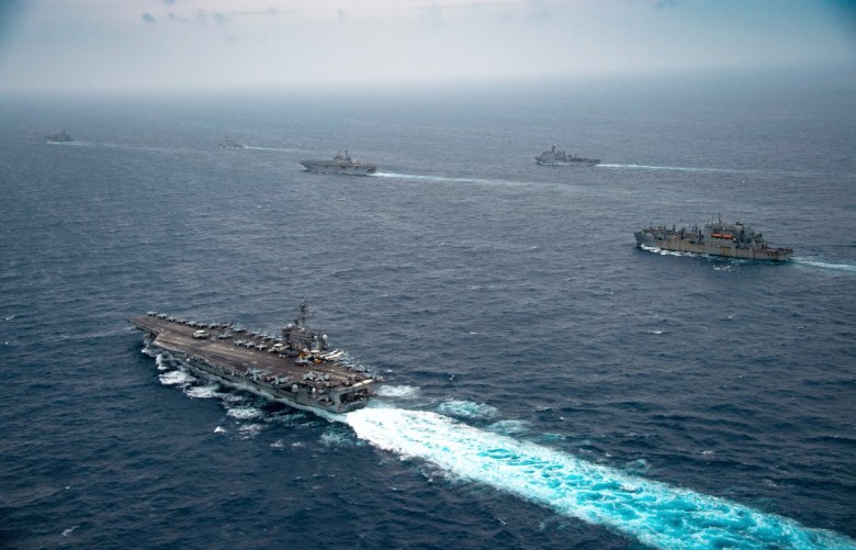 USS Carl Vinson with other ships