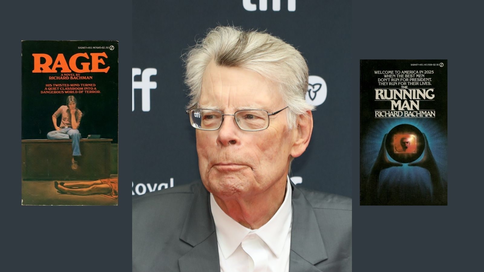 Stephan King and his book covers as Richard Bachman