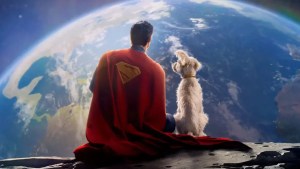 David Corenswet and Krypto the Dog in 'Superman' (Warner Bros.)